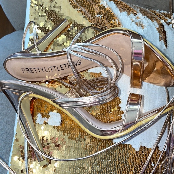 Rose Gold Sandals by Pretty Little Thing - Picture 3 of 10